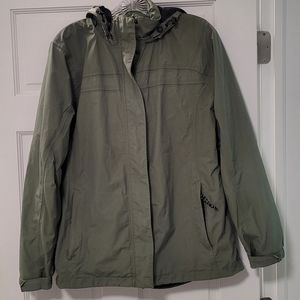 [SOLD] Eddie Bauer Full Zip Mesh Lined Jacket Womens Sz Medium Olive Green